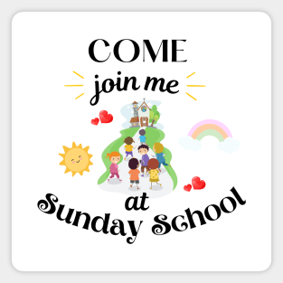 Join me at Sunday school Magnet